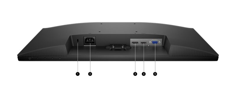 Dell Pro 22 Monitor - E2225HM Bağlantı Noktaları ve Yuvalar