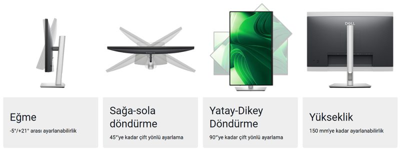 Dell Pro 24 Plus QHD USB-C Hub Monitör P2425DE Ayarlar