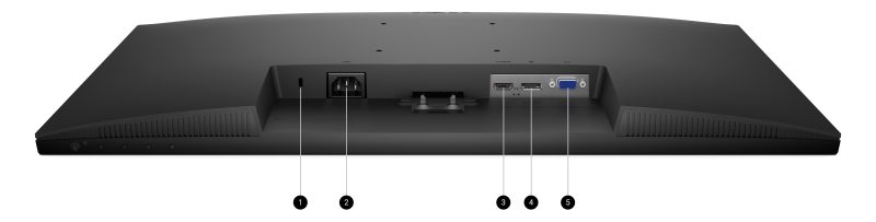 Dell Pro 27 Monitör - E2725HM Bağlantı Noktaları ve Yuvalar