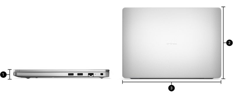 DELL Pro 14 Notebook Boyutlar ve Ağırlık
