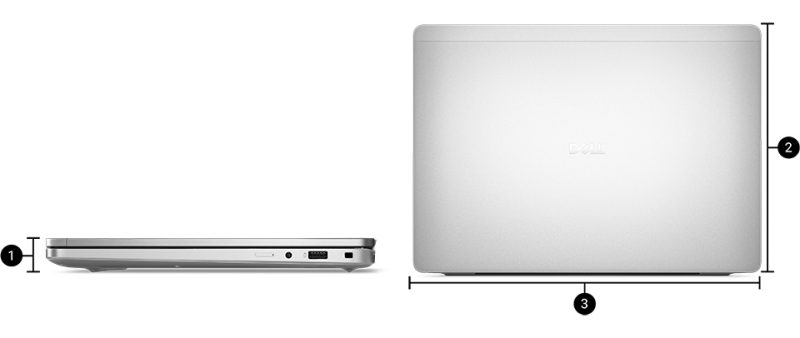 DELL Pro 14 Plus Notebook Boyutlar ve Ağırlık